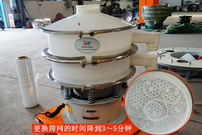 塑料振動篩篩網(wǎng)更換只需：3-5分鐘。